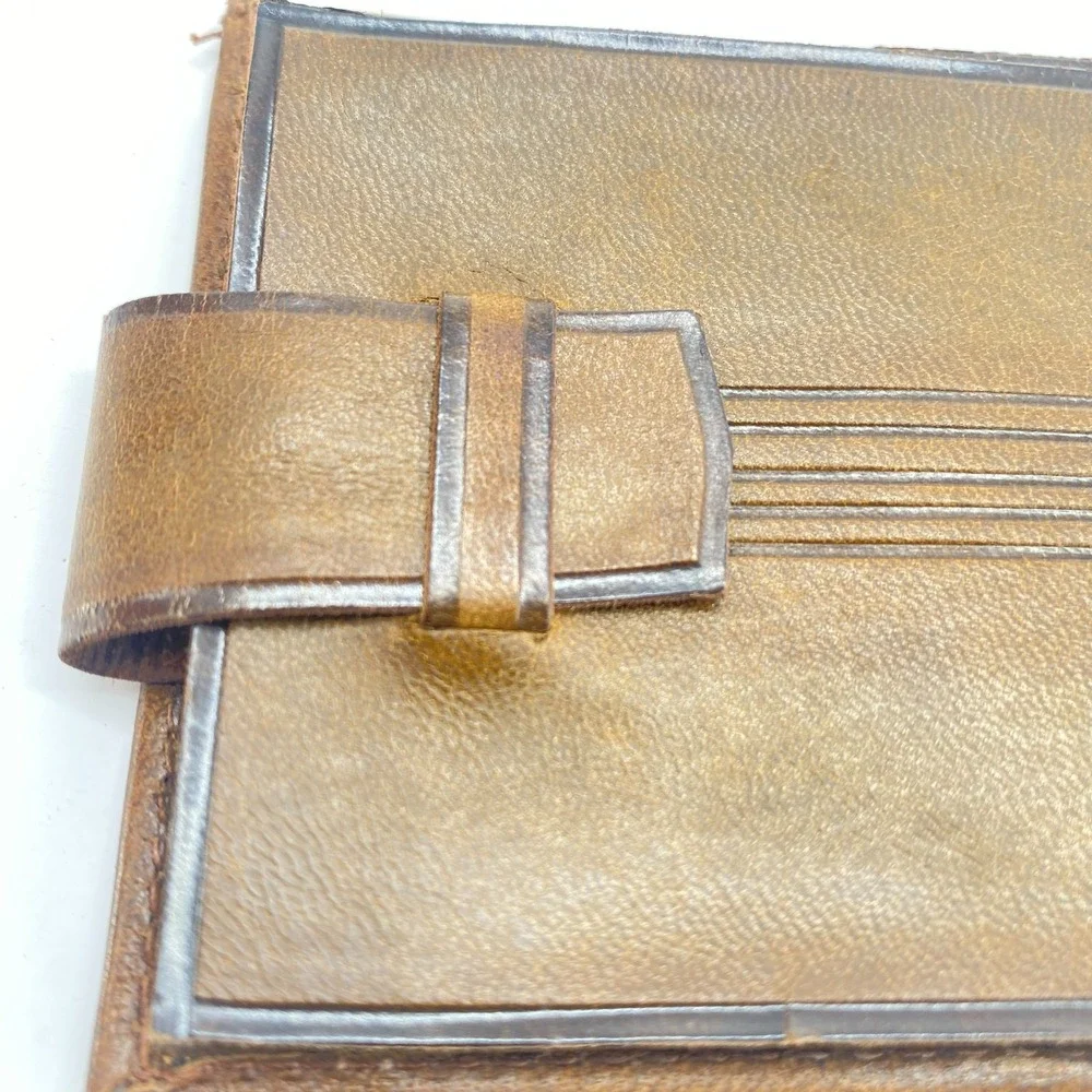 Vintage Leather Wallets Set of 2 Gotham Leather Goods Bifold Mexico Brown Black